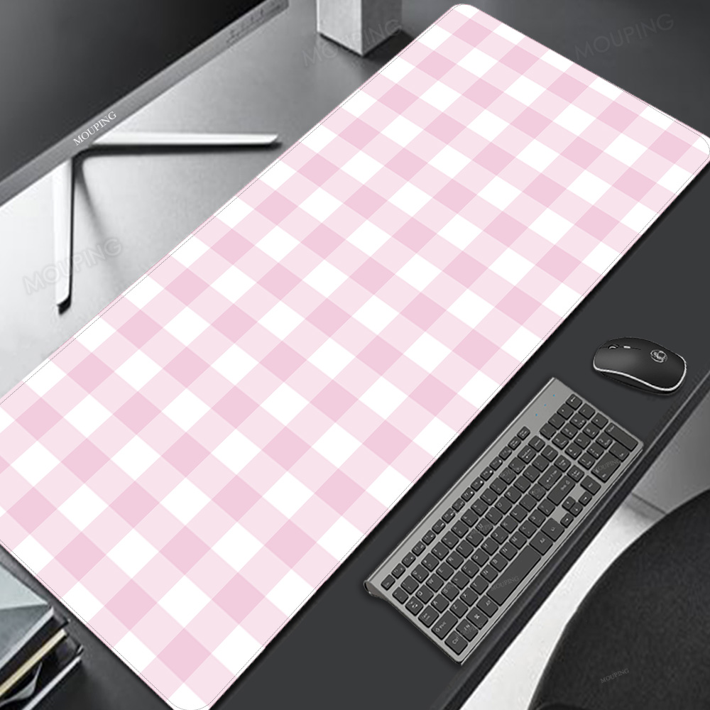 Desk Setup Pink - Alas Mouse Kisi Merah Muda Alas