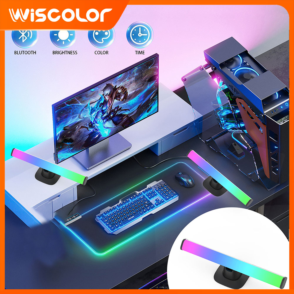Desk Setup Tv - Lampu LED RGB dengan Bluetooth, Dapat