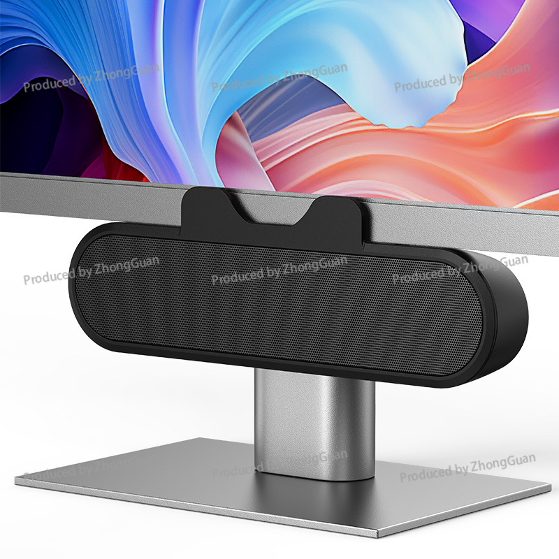 Desk Setup With Speakers - Mz-630 Clip-On PC Speaker Bar, Soundbar
