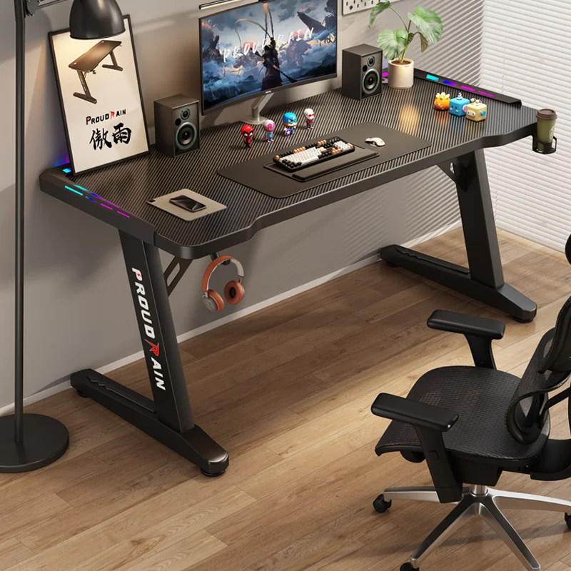 Desk Setup Laptop And Monitor - Meja Komputer Konsol Game, Perlengkapan PC,