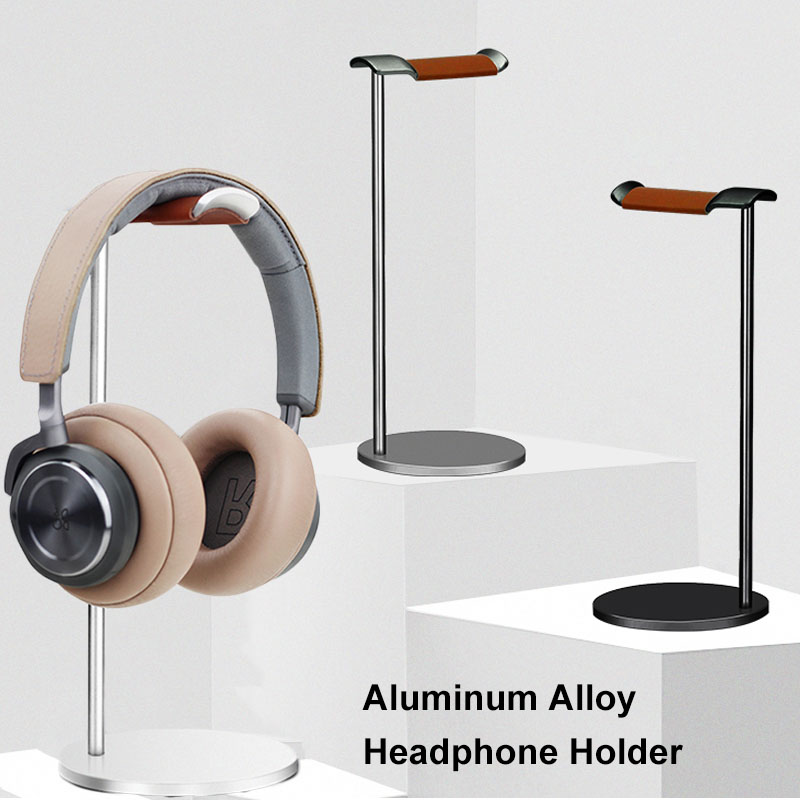 Desk Setup Game - Dudukan Headphone aluminium melengkung, rak dudukan