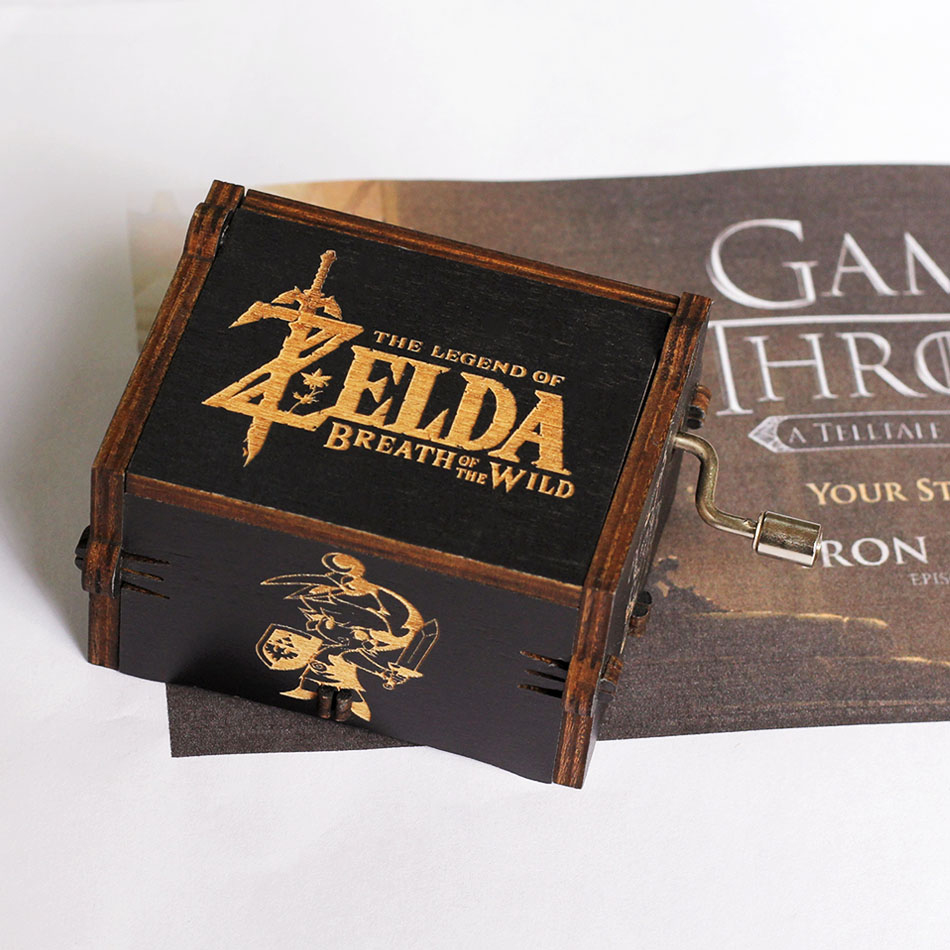 Zelda Desk Setup - Kotak Musik Kayu Kreatif DIY Anime