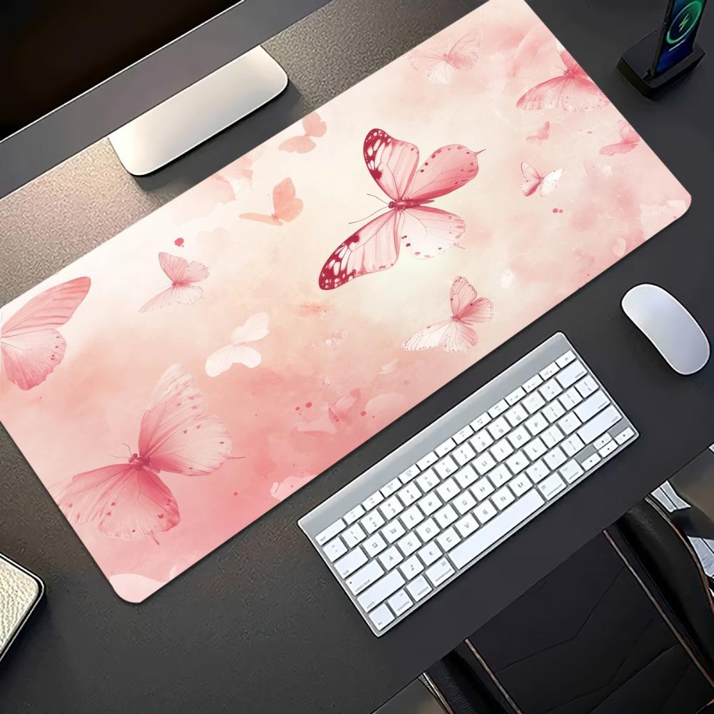 Alas Mouse Gaming Besar Motif  - Desk Setup Pink ulasan dan harga