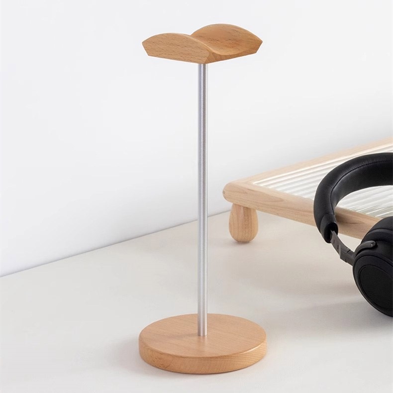 Penyangga Headphone Kayu Walnu - Desk Setup Game ulasan dan harga