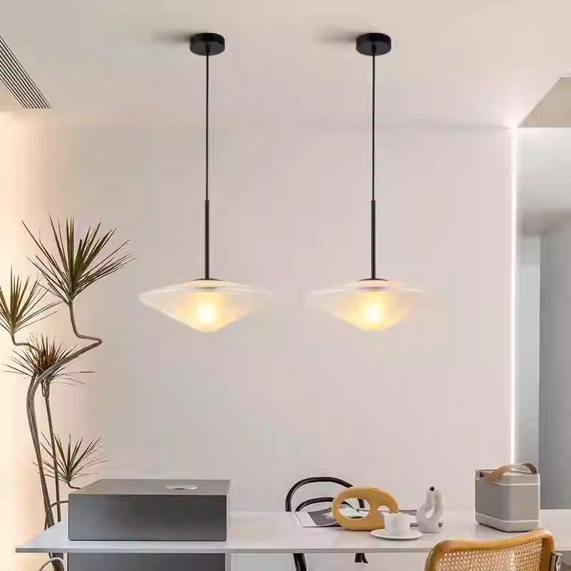 Lampu Liontin Kaca Piring Terb - Desk Setup White ulasan dan harga