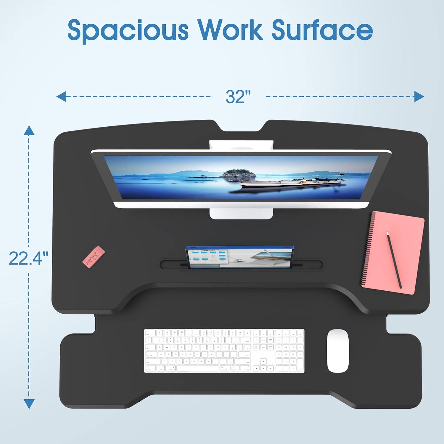 Konverter Meja Berdiri, Penyan - Desk Setup Dual Monitor ulasan dan harga