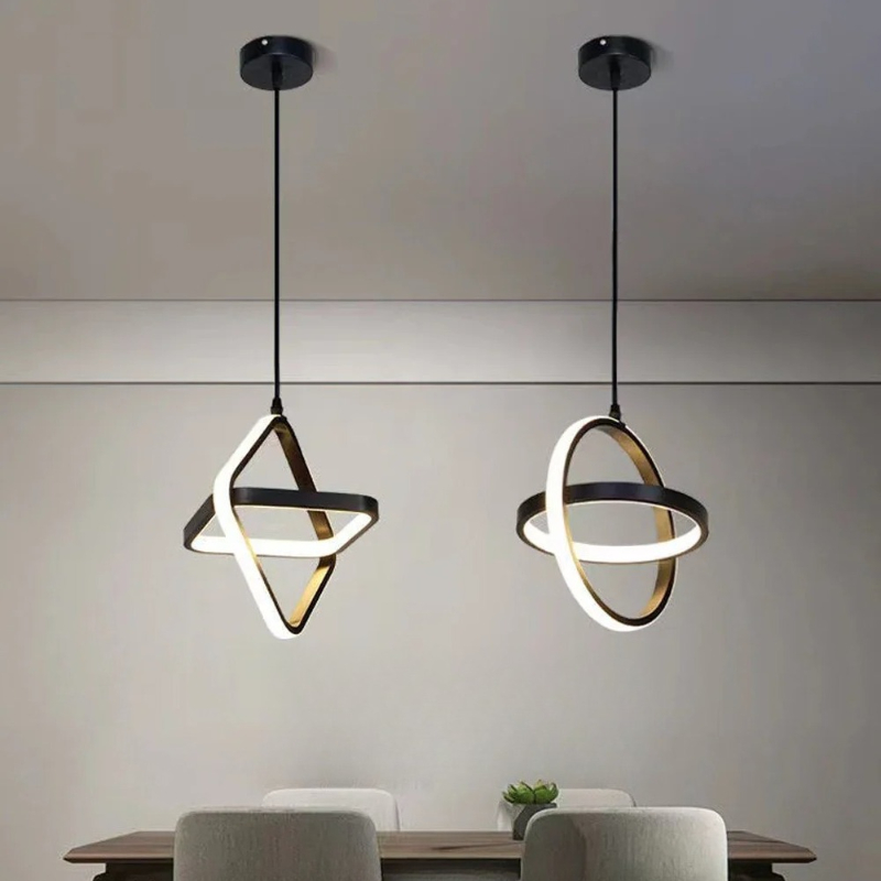 Lampu Gantung LED Modern Hitam - Desk Setup White ulasan dan harga