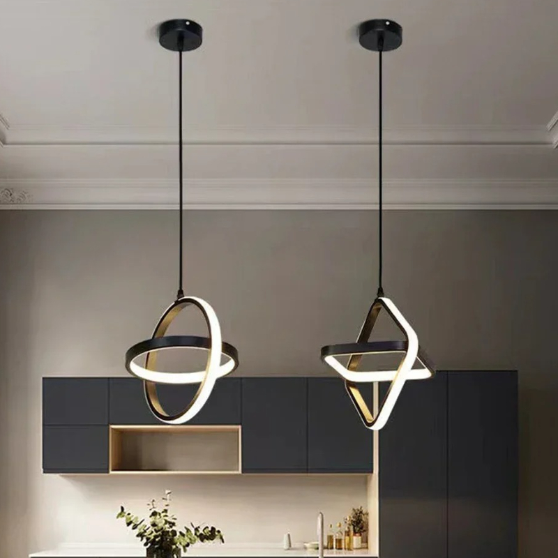 Lampu Gantung LED Modern Hitam - Desk Setup White ulasan dan harga
