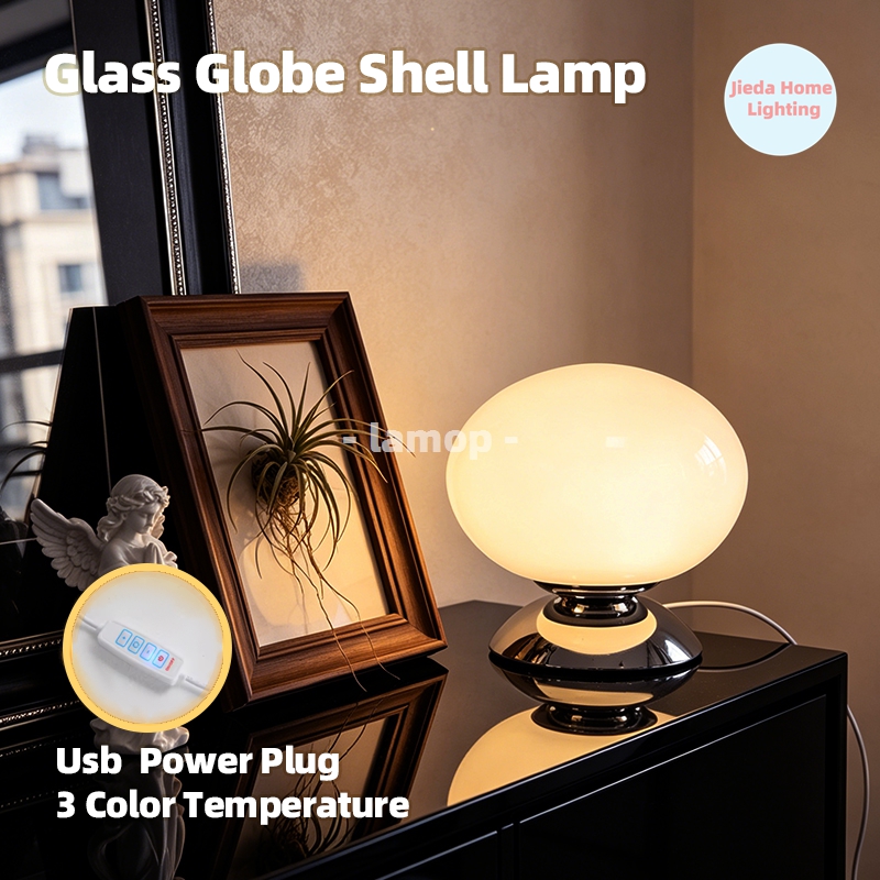 Lampu Meja Kaca Globe Putih Me - Desk Setup White ulasan dan harga