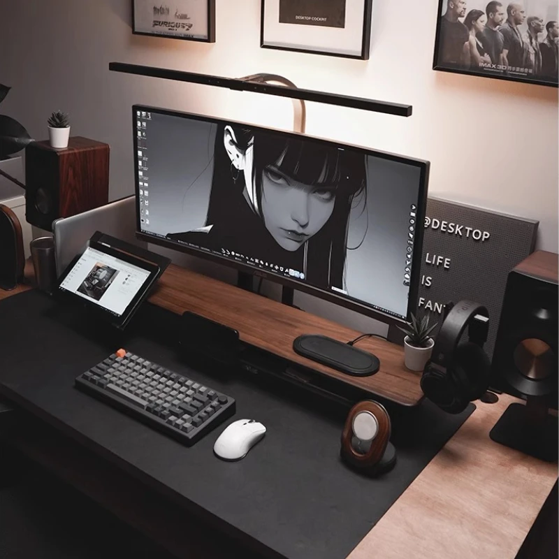 Stand Monitor Walnut Modular u - Desk Setup Laptop And Monitor ulasan dan harga