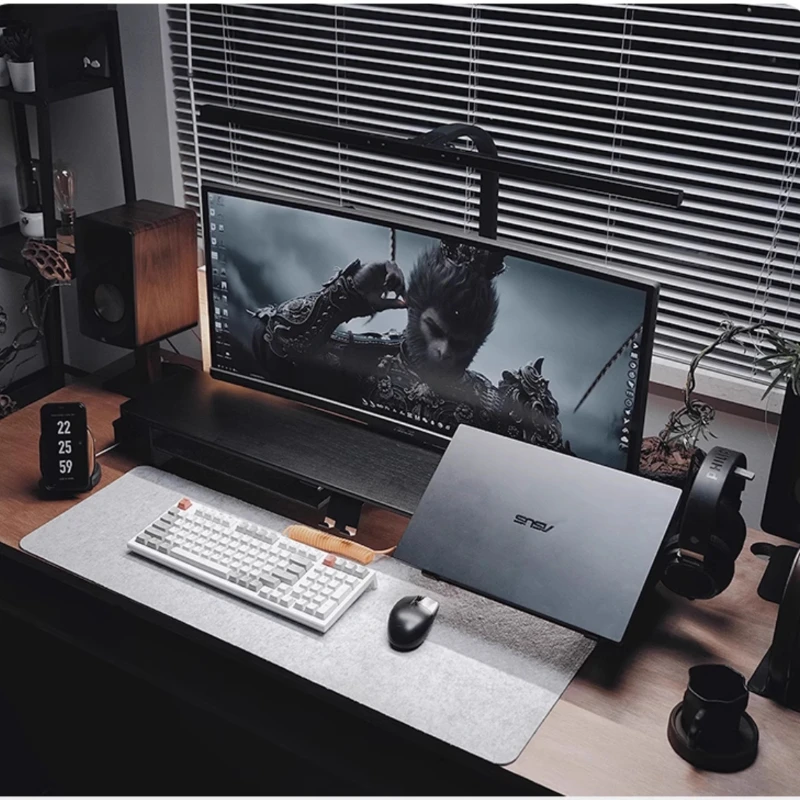 Stand Monitor Walnut Modular u - Desk Setup Laptop And Monitor ulasan dan harga