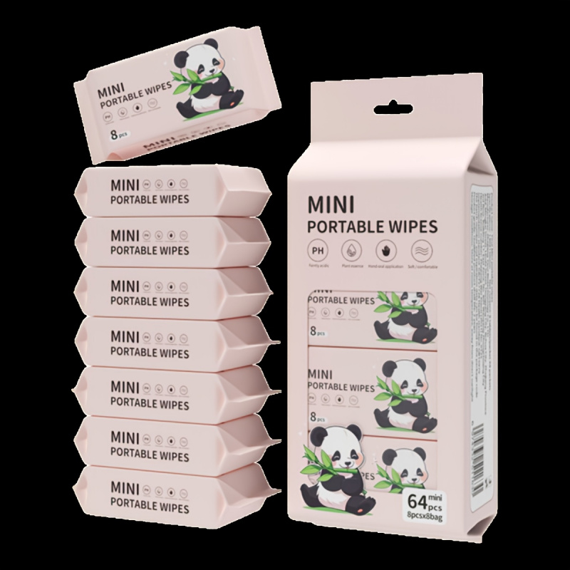 Tisu basah mini portabel untuk - Desk Setup Pink ulasan dan harga