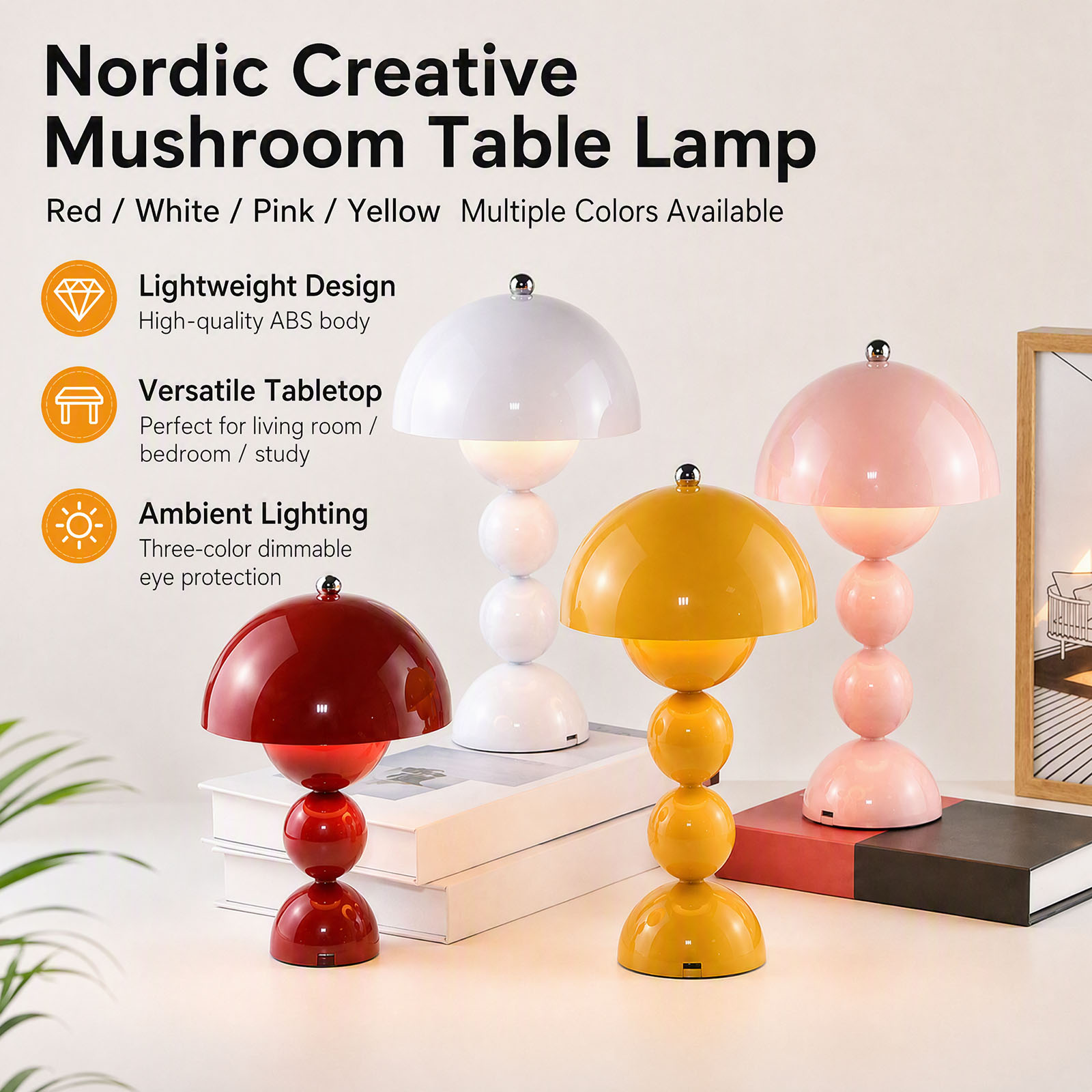 Lampu Meja Bentuk Jamur Klasik - Led Desk Light Usb ulasan dan harga