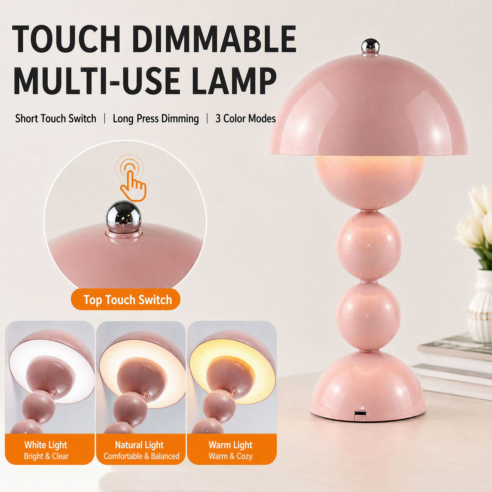 Lampu Meja Bentuk Jamur Klasik - Led Desk Light Usb ulasan dan harga