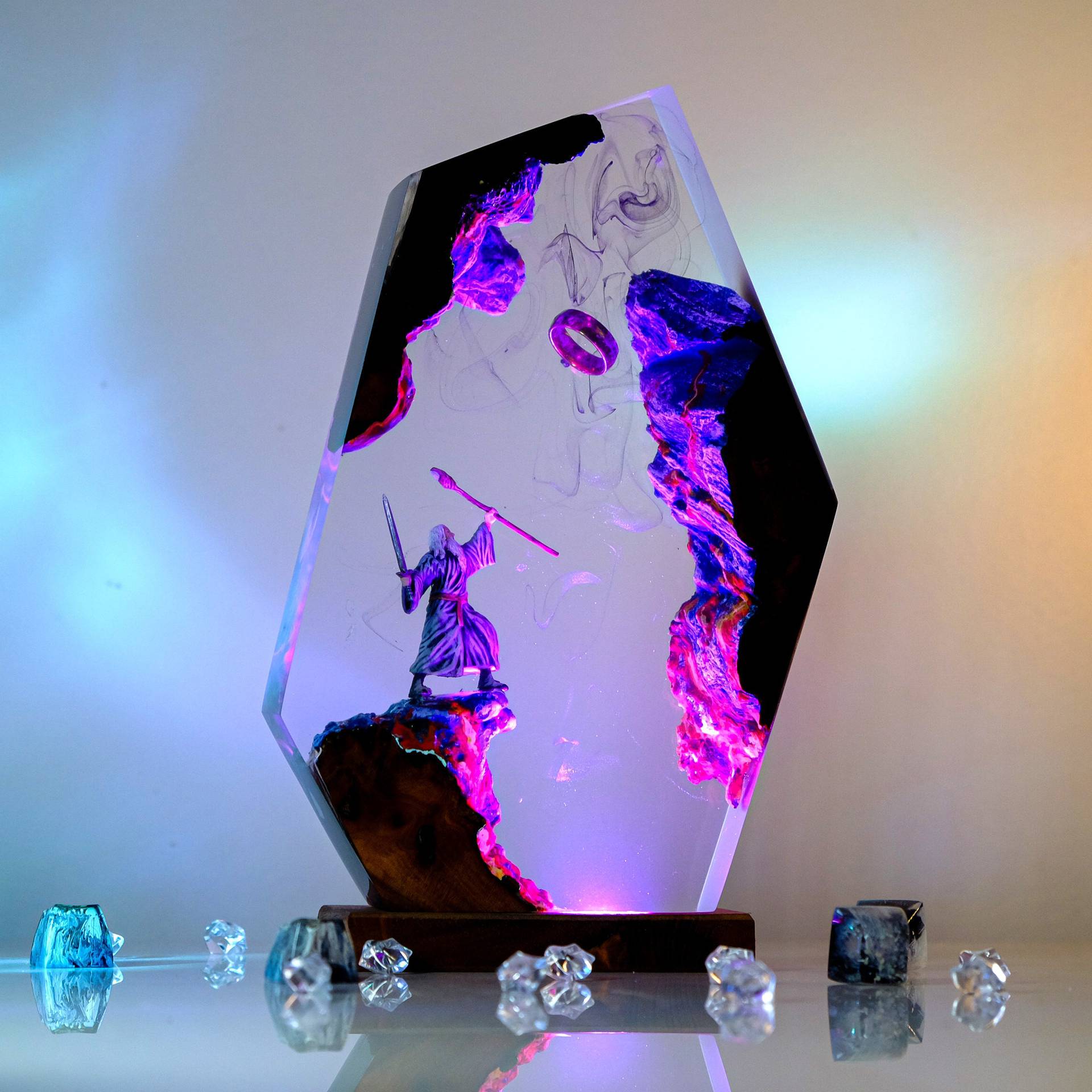 Lampu Resin Figur Adegan Film  - Led Desk Light Usb ulasan dan harga