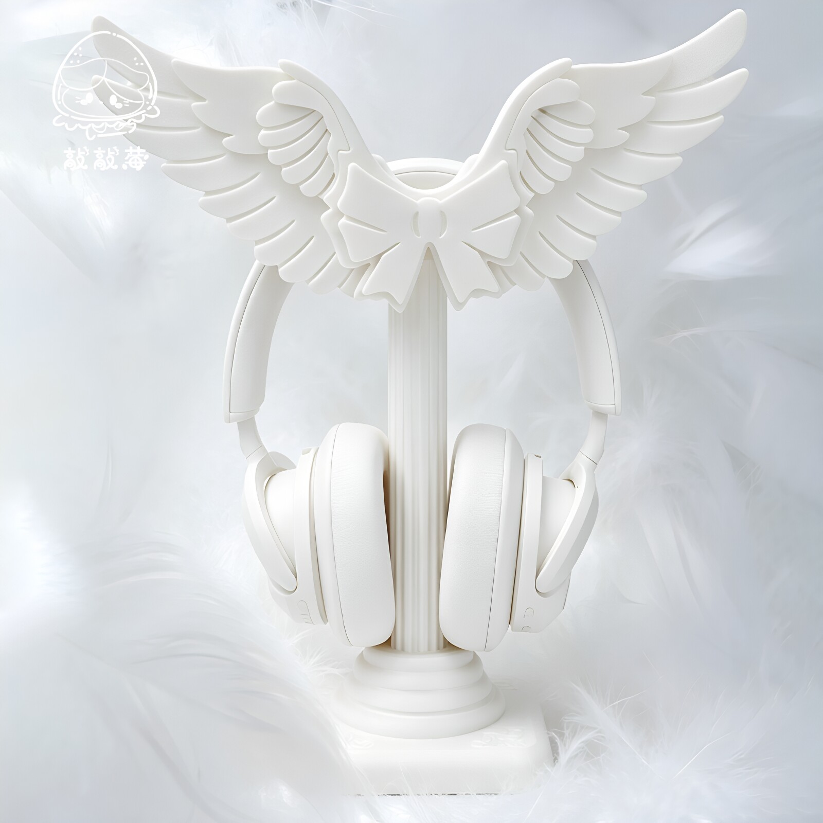 Penyangga Headset Bentuk Sayap - Desk Setup White ulasan dan harga