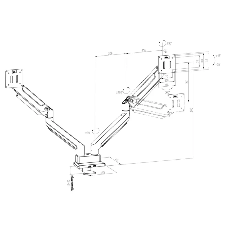 Dudukan Monitor Ganda untuk Me - Desk Setup Dual Monitor ulasan dan harga